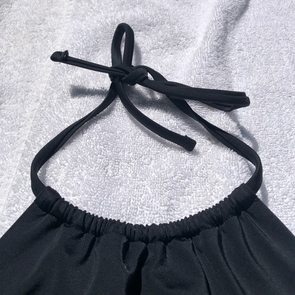 NWT Andie swim the Baja tankini halter tie neck long line bikini top black small - Picture 5 of 13